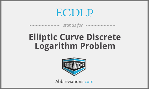 ECDLP - Elliptic Curve Discrete Logarithm Problem
