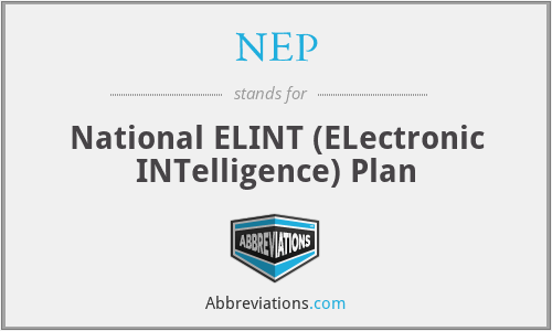 NEP - National ELINT (ELectronic INTelligence) Plan