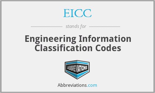 EICC - Engineering Information Classification Codes