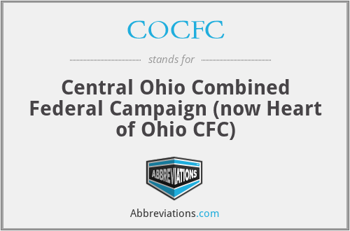 COCFC - Central Ohio Combined Federal Campaign (now Heart of Ohio CFC)