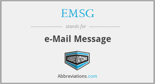 EMSG - e-Mail Message