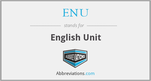 ENU - English Unit