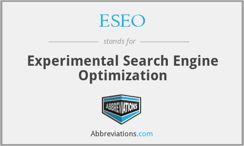 ESEO - Experimental Search Engine Optimization