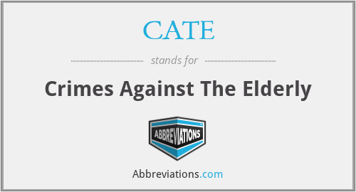 CATE - Crimes Against The Elderly