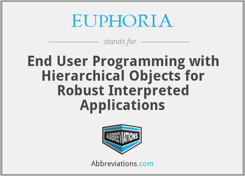 EUPHORIA - End User Programming with Hierarchical Objects for Robust Interpreted Applications