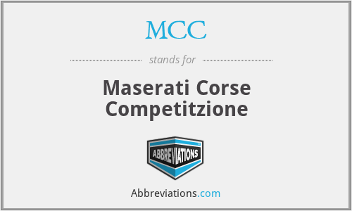 MCC - Maserati Corse Competitzione