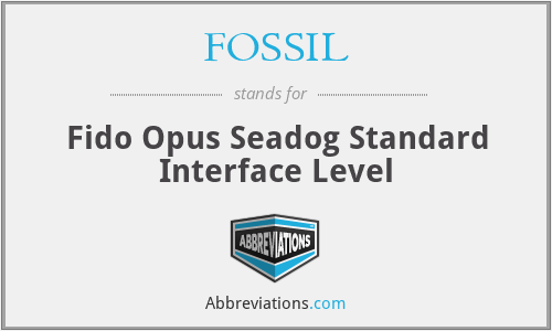 FOSSIL - Fido Opus Seadog Standard Interface Level