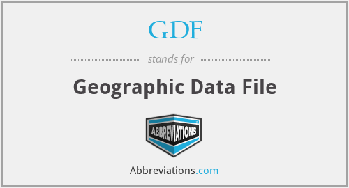 GDF - Geographic Data File