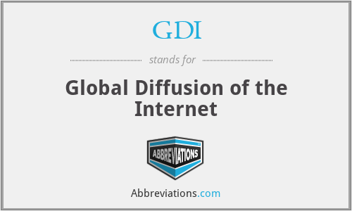 GDI - Global Diffusion of the Internet
