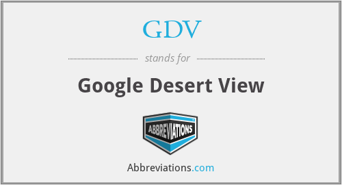 GDV - Google Desert View