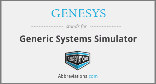 GENESYS - Generic Systems Simulator
