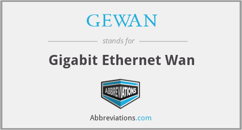 GEWAN - Gigabit Ethernet Wan