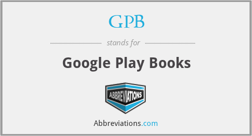 GPB - Google Play Books