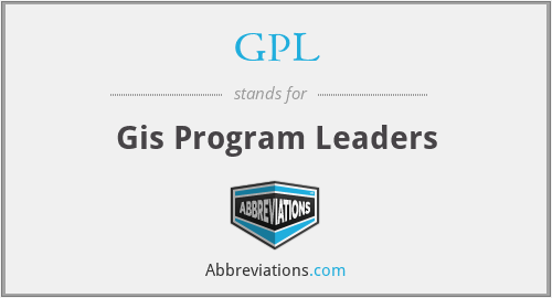 GPL - Gis Program Leaders