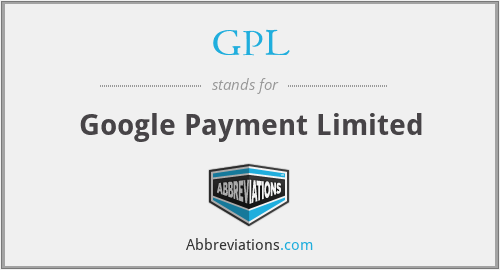 GPL - Google Payment Limited