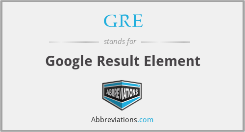 GRE - Google Result Element