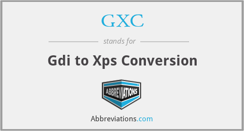 GXC - Gdi to Xps Conversion