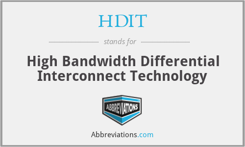 HDIT - High Bandwidth Differential Interconnect Technology