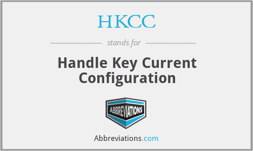 HKCC - Handle Key Current Configuration