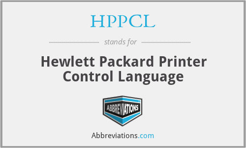 HPPCL - Hewlett Packard Printer Control Language