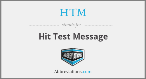 HTM - Hit Test Message