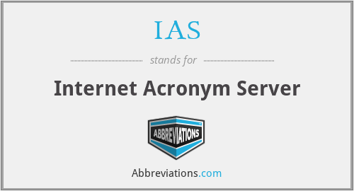 IAS - Internet Acronym Server