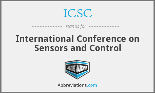 ICSC - International Conference on Sensors and Control
