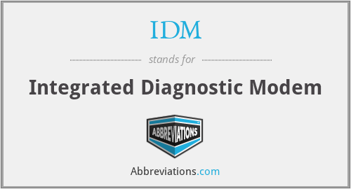 IDM - Integrated Diagnostic Modem