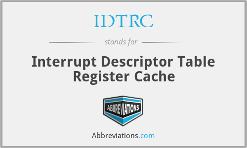 IDTRC - Interrupt Descriptor Table Register Cache