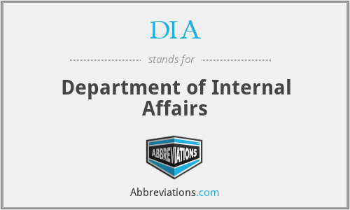 DIA - Department of Internal Affairs