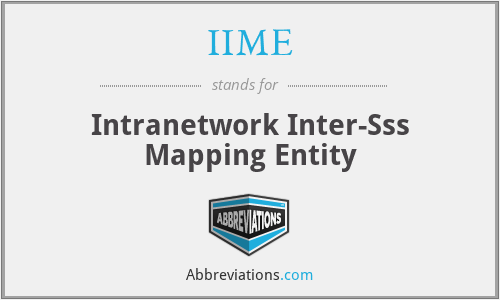IIME - Intranetwork Inter-Sss Mapping Entity