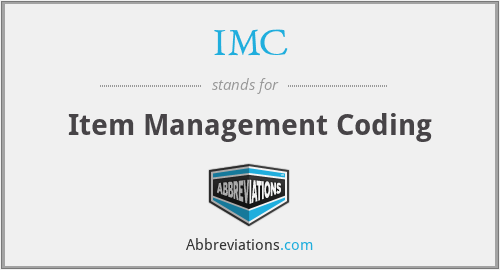 IMC - Item Management Coding