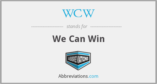 WCW - We Can Win
