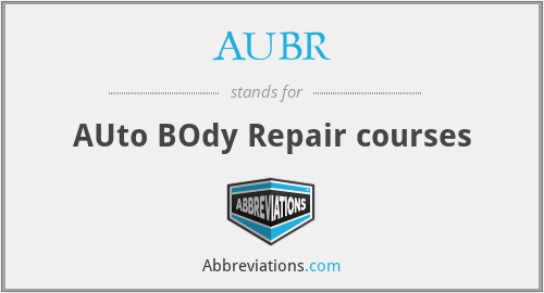 AUBR - AUto BOdy Repair courses