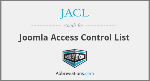 JACL - Joomla Access Control List