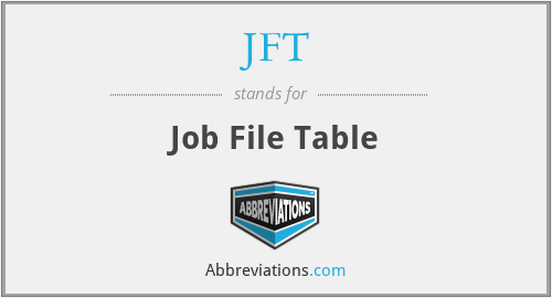 JFT - Job File Table