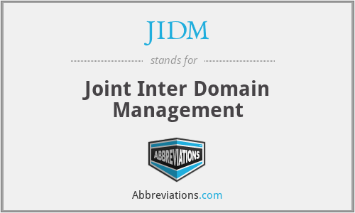 JIDM - Joint Inter Domain Management