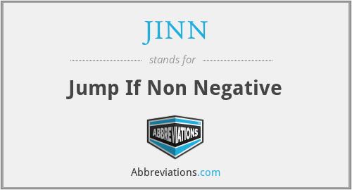 JINN - Jump If Non Negative