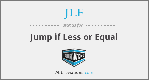 JLE - Jump if Less or Equal