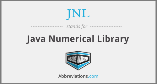 JNL - Java Numerical Library