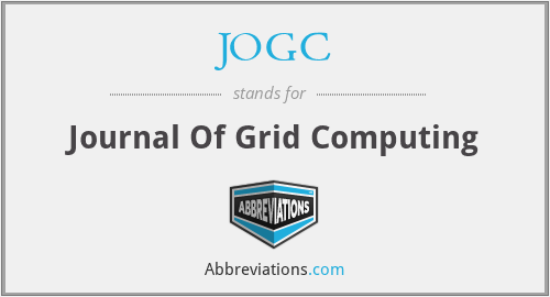 JOGC - Journal Of Grid Computing