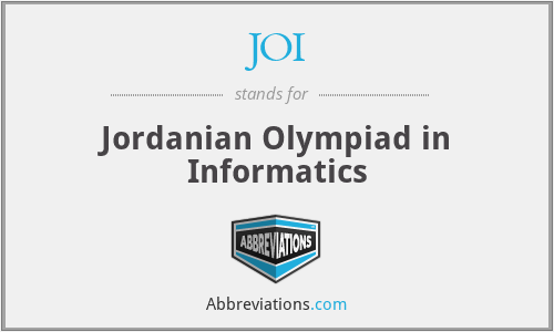 JOI - Jordanian Olympiad in Informatics