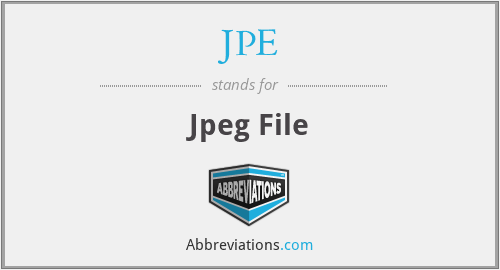 JPE - Jpeg File