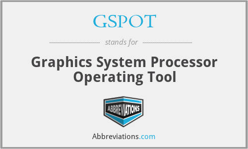 GSPOT - Graphics System Processor Operating Tool