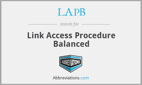 LAPB - Link Access Procedure Balanced