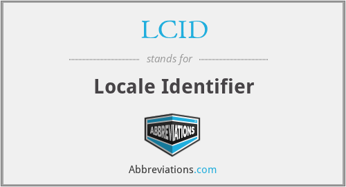 LCID - Locale Identifier