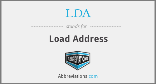 LDA - Load Address