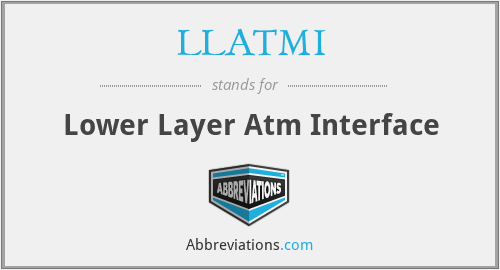 LLATMI - Lower Layer Atm Interface