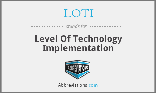 LOTI - Level Of Technology Implementation