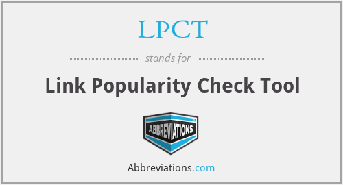 LPCT - Link Popularity Check Tool